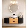 4_Vaughn 22 1/2" Wide Luxe Gold 3-Light Bath Light more views