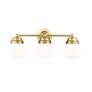 6_Vaughn 22 1/2" Wide Luxe Gold 3-Light Bath Light more views