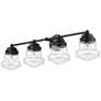 3_Vaughn 31 1/2" Wide Matte Black 4-Light Vanity Bath Light