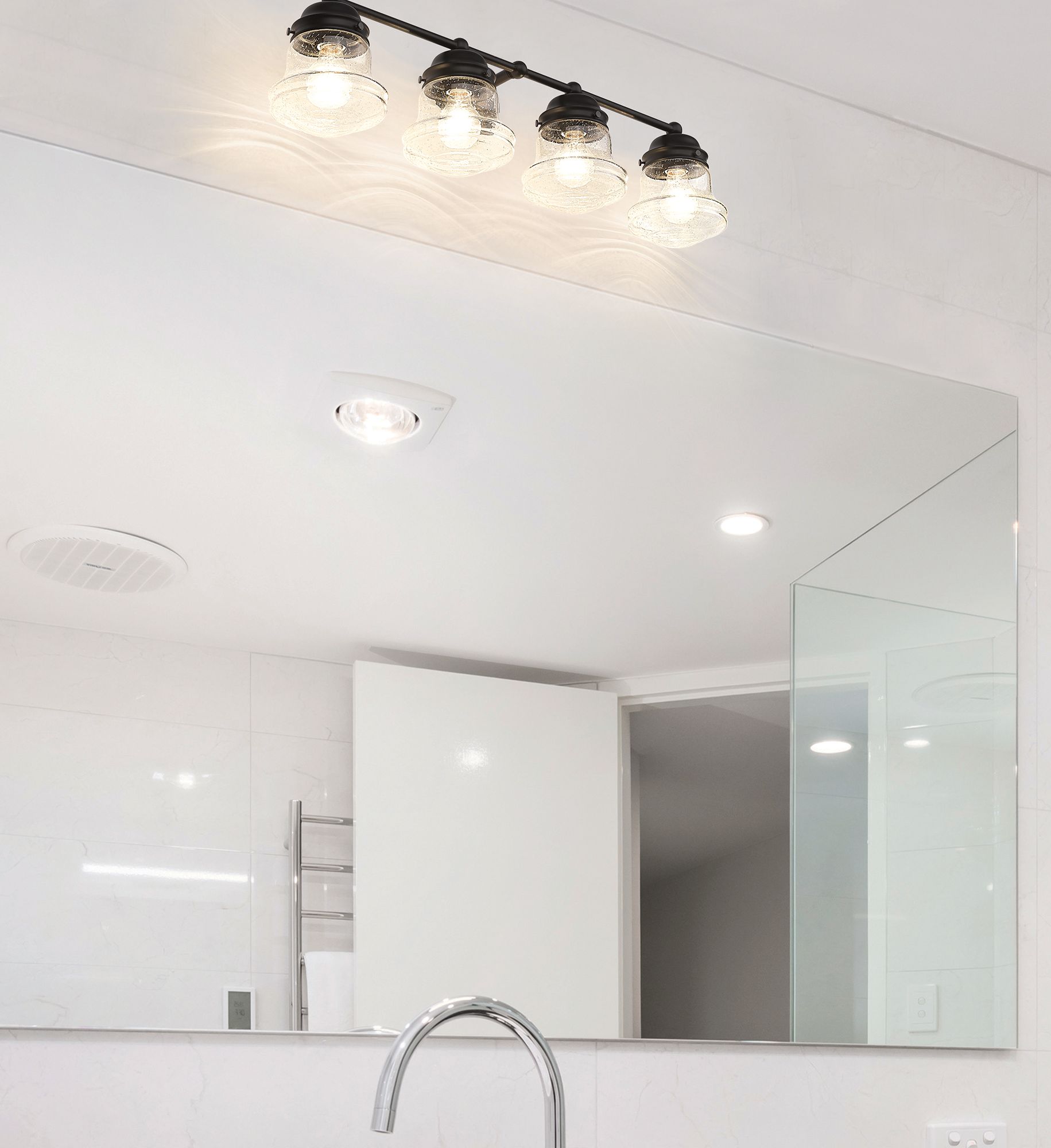 Image 5 Vaughn 31 1/2" Wide Matte Black 4-Light Vanity Bath Light more views