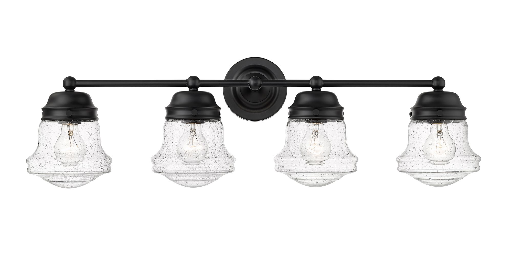 Image 6 Vaughn 31 1/2" Wide Matte Black 4-Light Vanity Bath Light more views