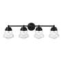 6_Vaughn 31 1/2" Wide Matte Black 4-Light Vanity Bath Light more views