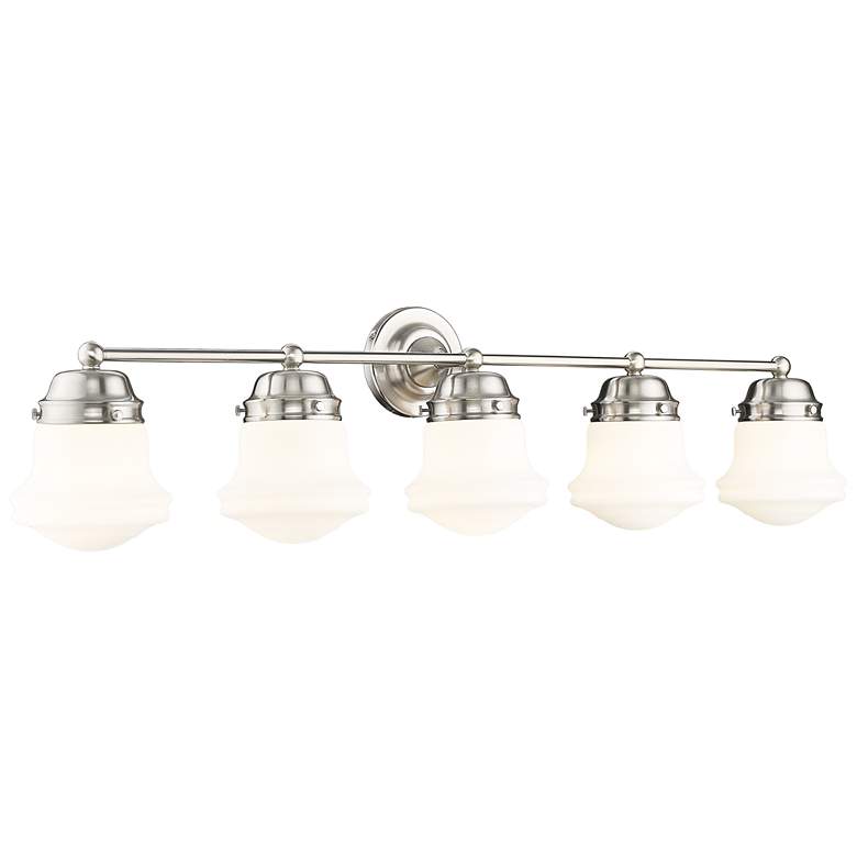 Image 2 Vaughn 40 3/4" Wide Brushed Nickel 5-Light Vanity Bath Light