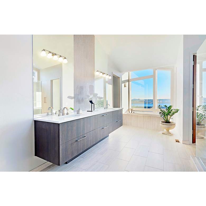 Image 4 Vaughn 40 3/4" Wide Brushed Nickel 5-Light Vanity Bath Light more views