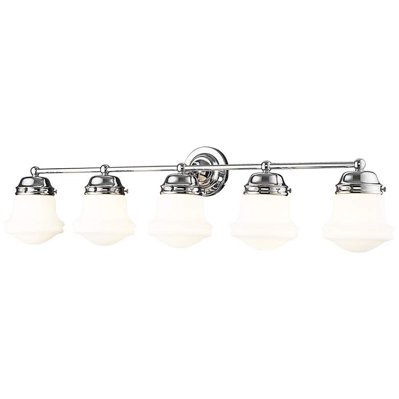 Image 2 Vaughn 40 3/4" Wide Chrome 5-Light Vanity Bath Light