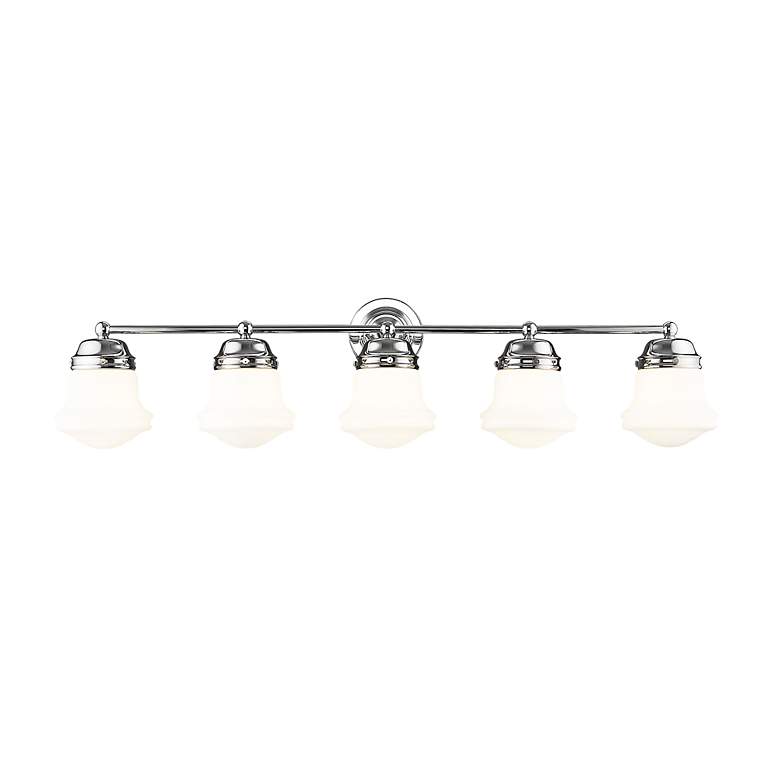 Image 6 Vaughn 40 3/4" Wide Chrome 5-Light Vanity Bath Light more views