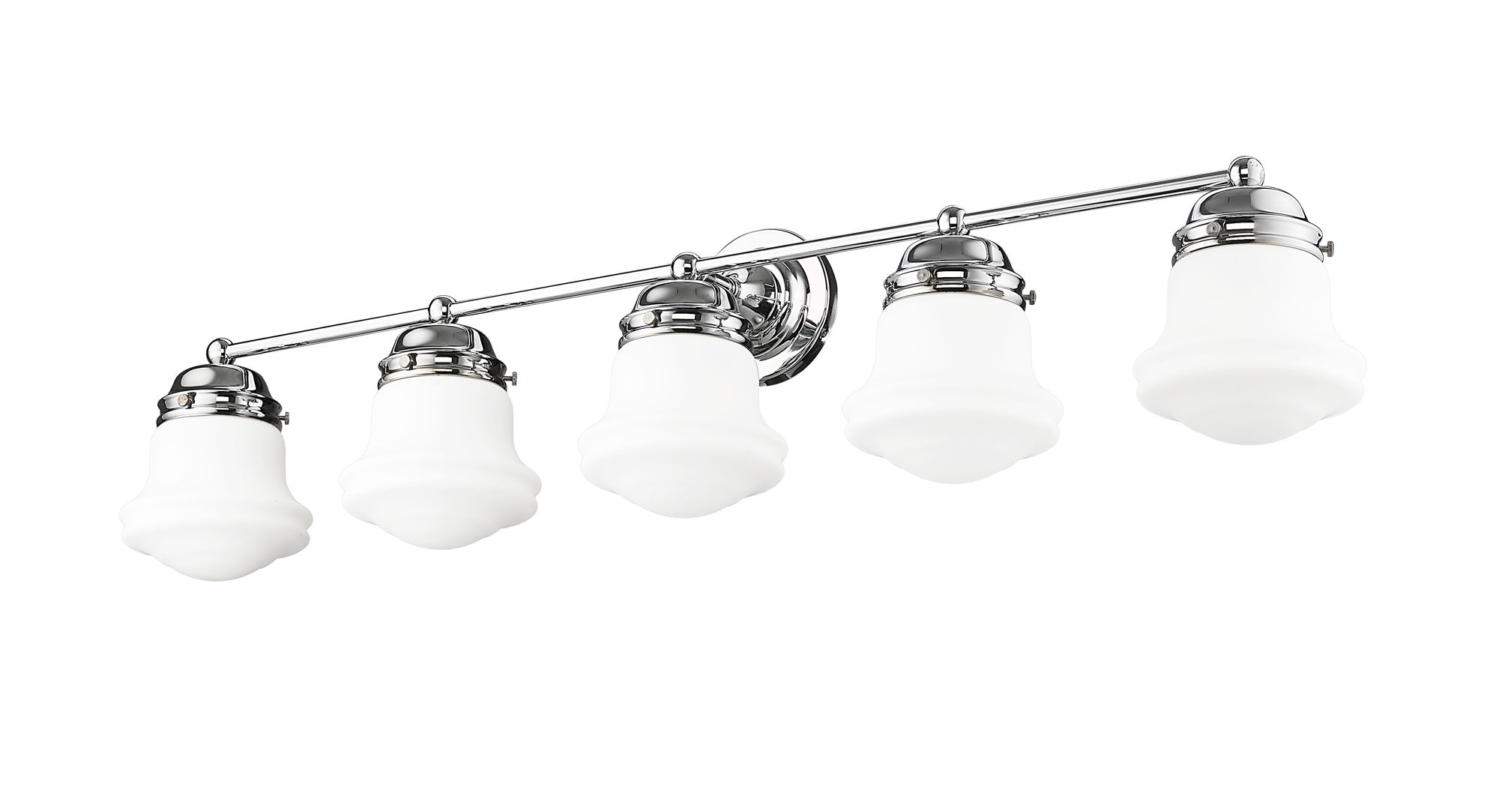 Vaughn 40 3/4" Wide Chrome 5-Light Vanity Bath Light