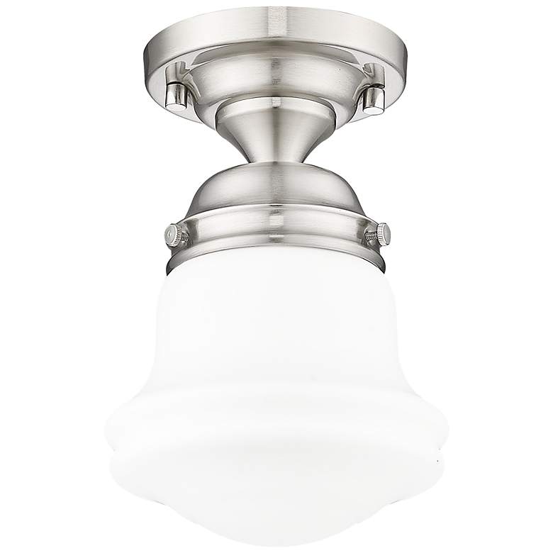 Image 5 Vaughn 6" Wide Brushed Nickel Ceiling Light more views