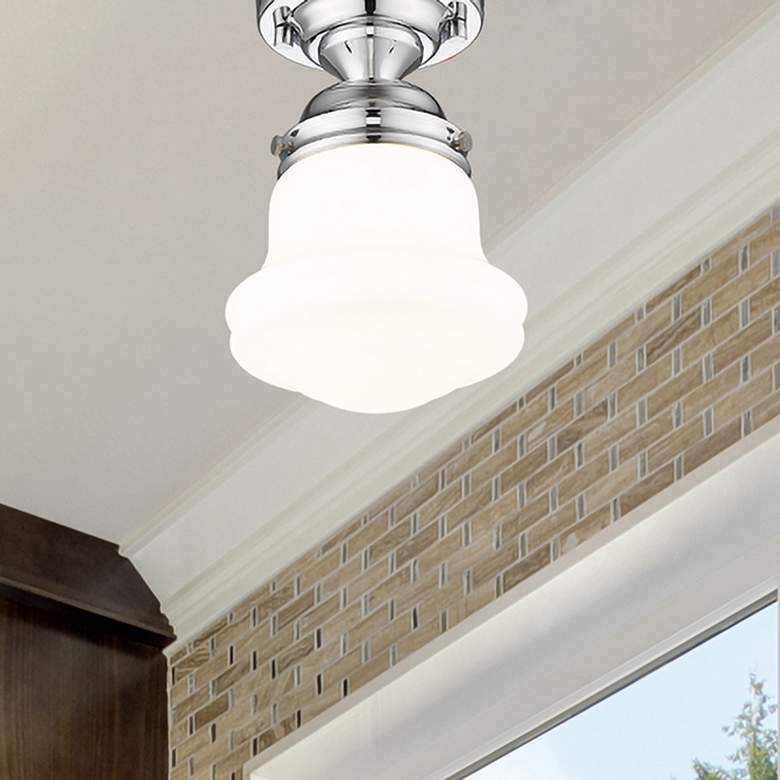 Image 1 Vaughn 6" Wide Chrome Ceiling Light