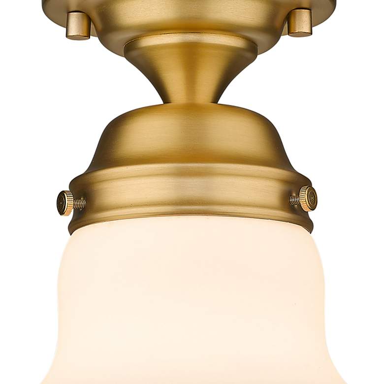 Image 4 Vaughn 6" Wide Heritage Brass Ceiling Light more views