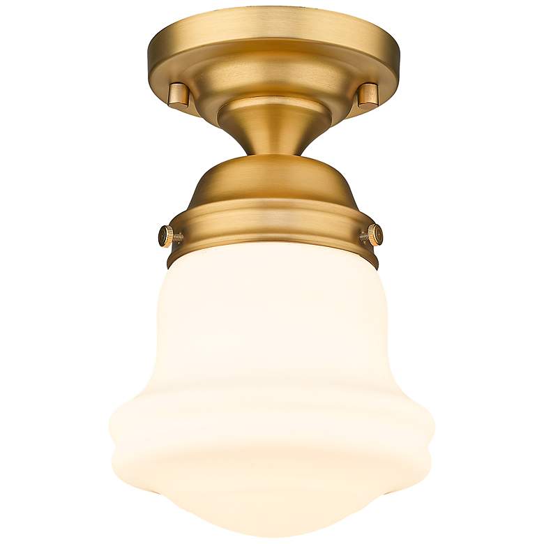 Image 6 Vaughn 6" Wide Heritage Brass Ceiling Light more views