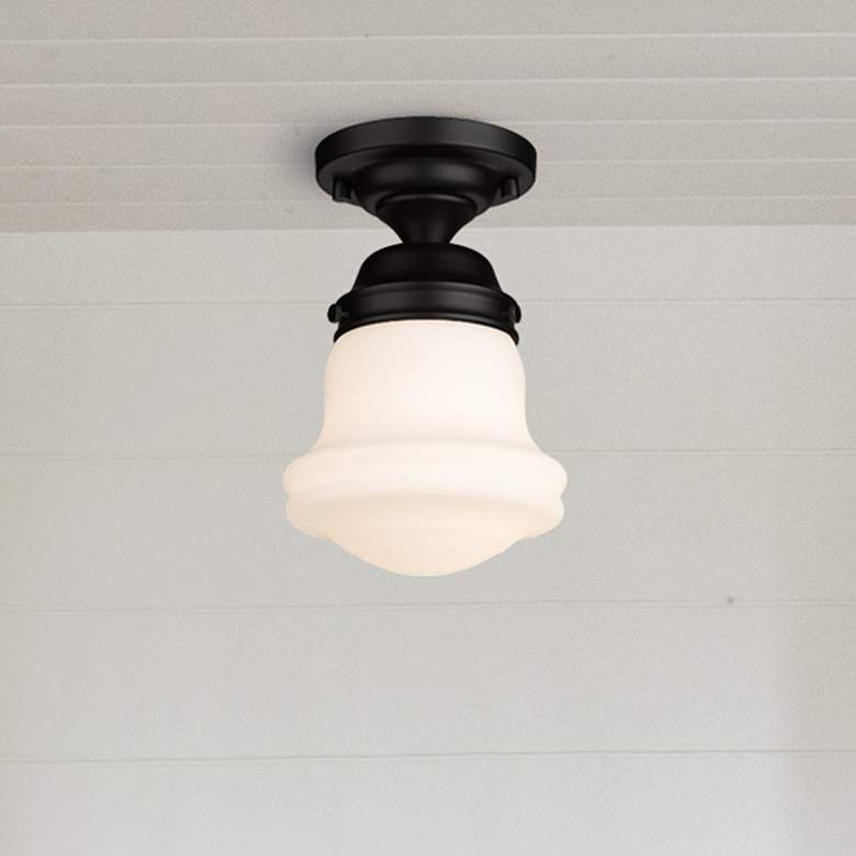 Image 2 Vaughn 6" Wide Matte Black Ceiling Light