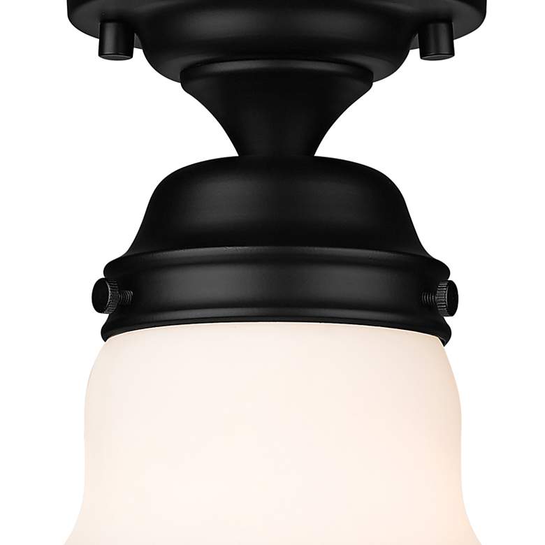 Image 4 Vaughn 6" Wide Matte Black Ceiling Light more views