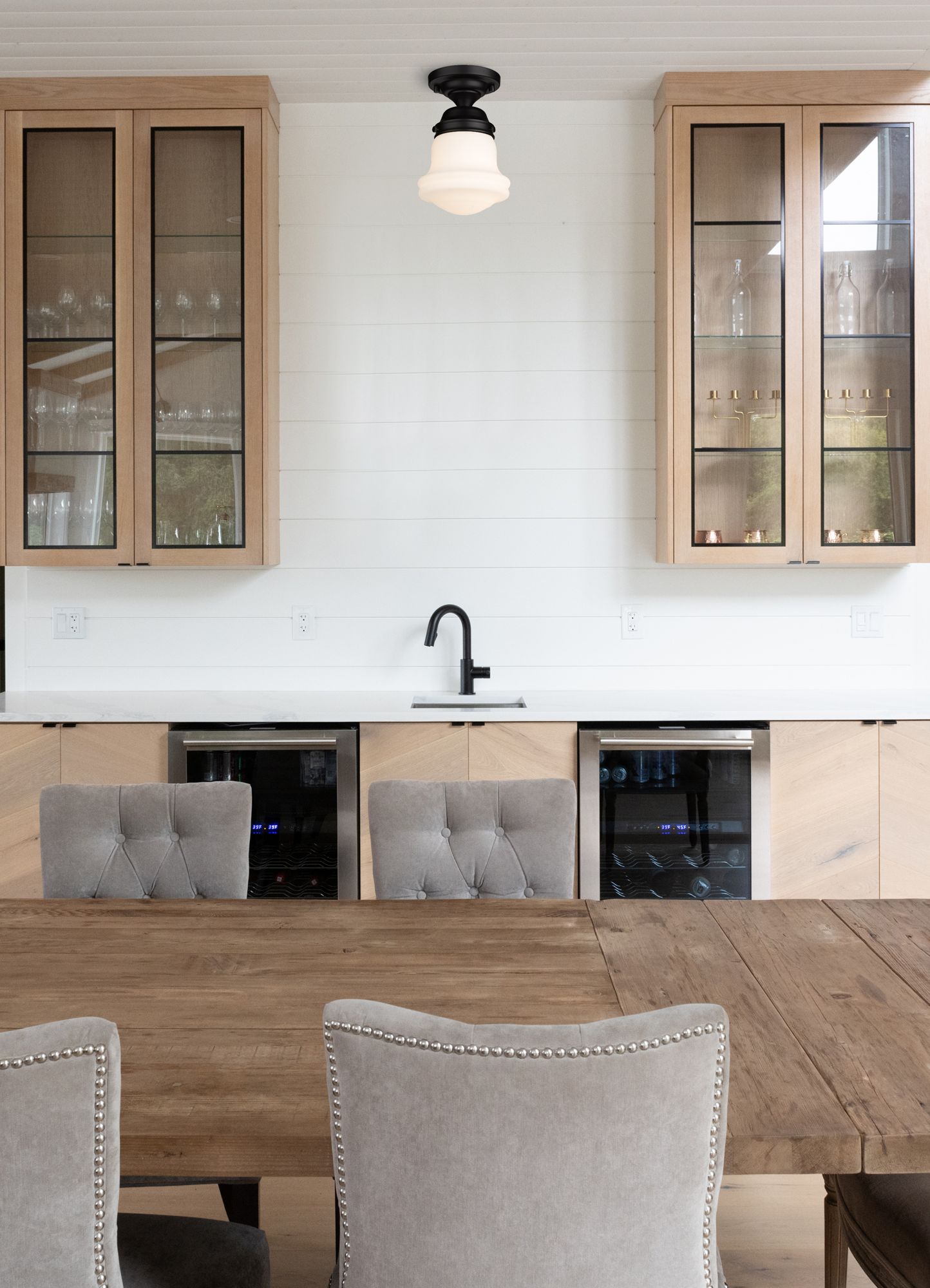 Vaughn 6" Wide Matte Black Ceiling Light in scene