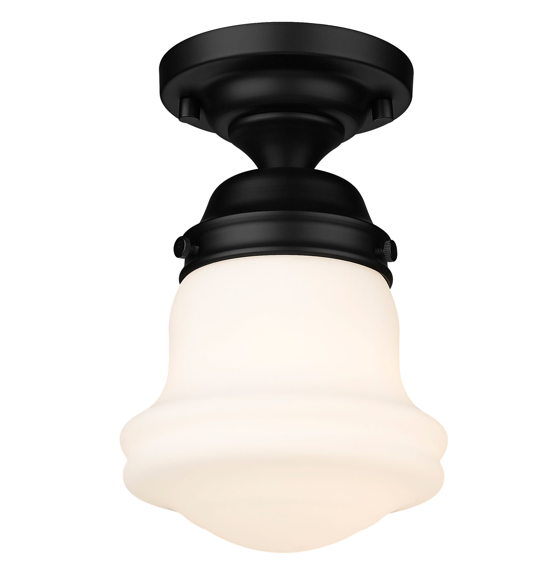 Vaughn 6" Wide Matte Black Ceiling Light in scene