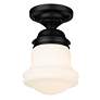 Vaughn 6" Wide Matte Black Ceiling Light in scene