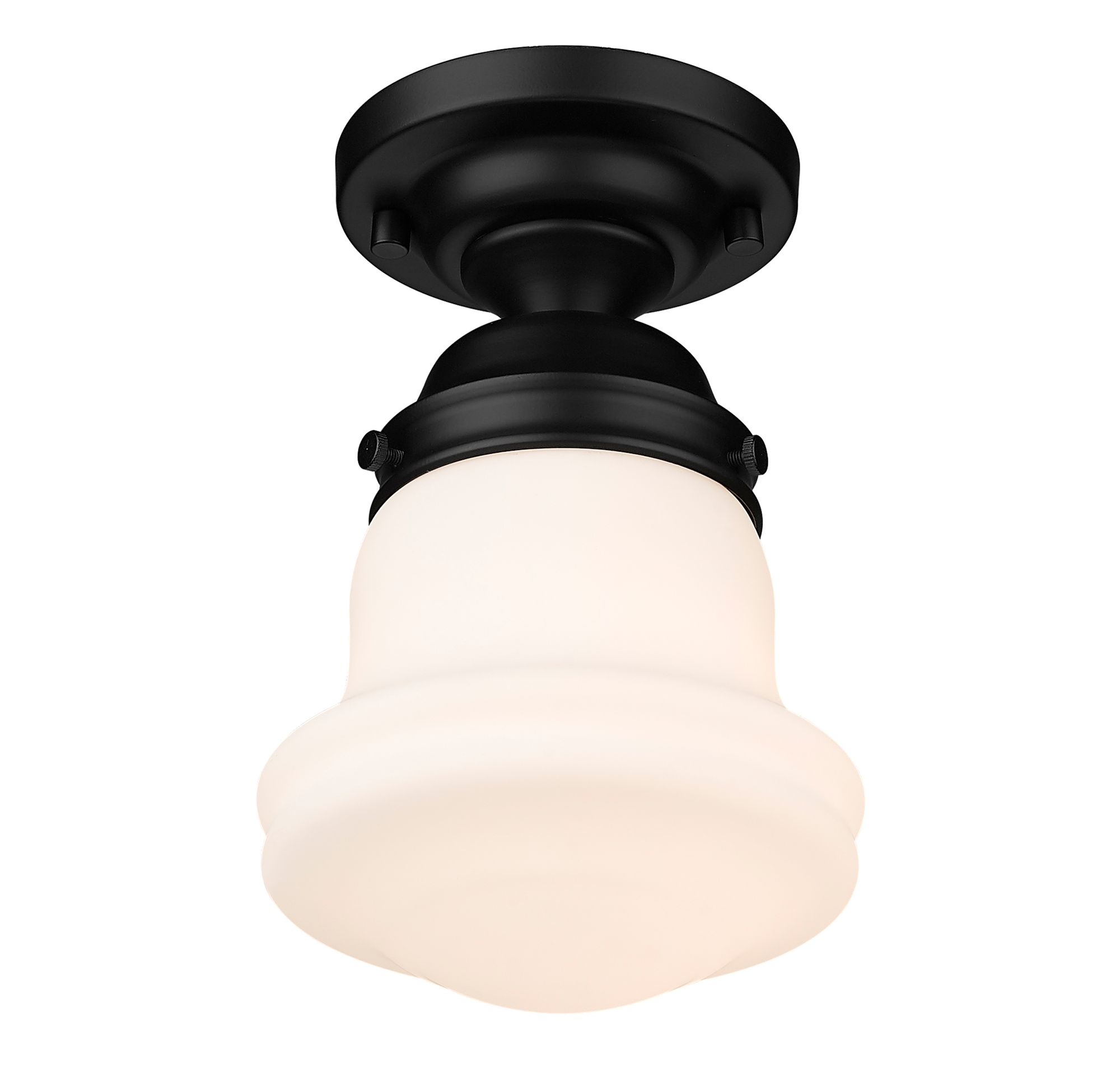 Vaughn 6" Wide Matte Black Ceiling Light in scene