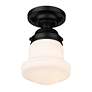Vaughn 6" Wide Matte Black Ceiling Light in scene