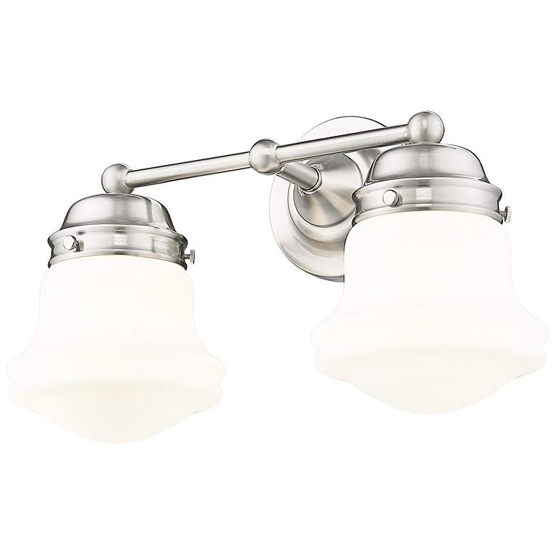 Image 5 Vaughn 9 1/2" High Brushed Nickel 2-Light Wall Sconce more views