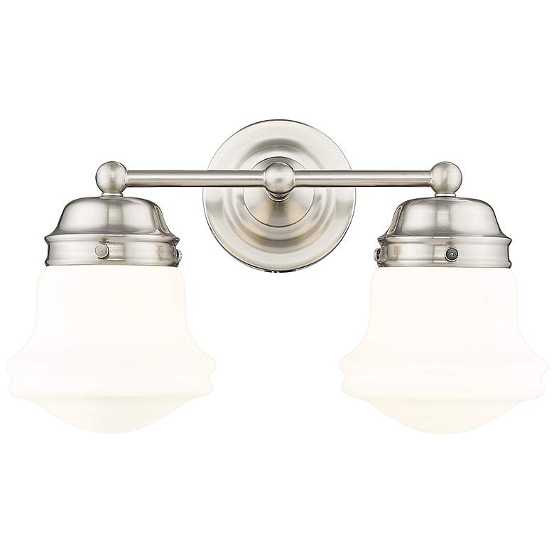 Image 6 Vaughn 9 1/2" High Brushed Nickel 2-Light Wall Sconce more views