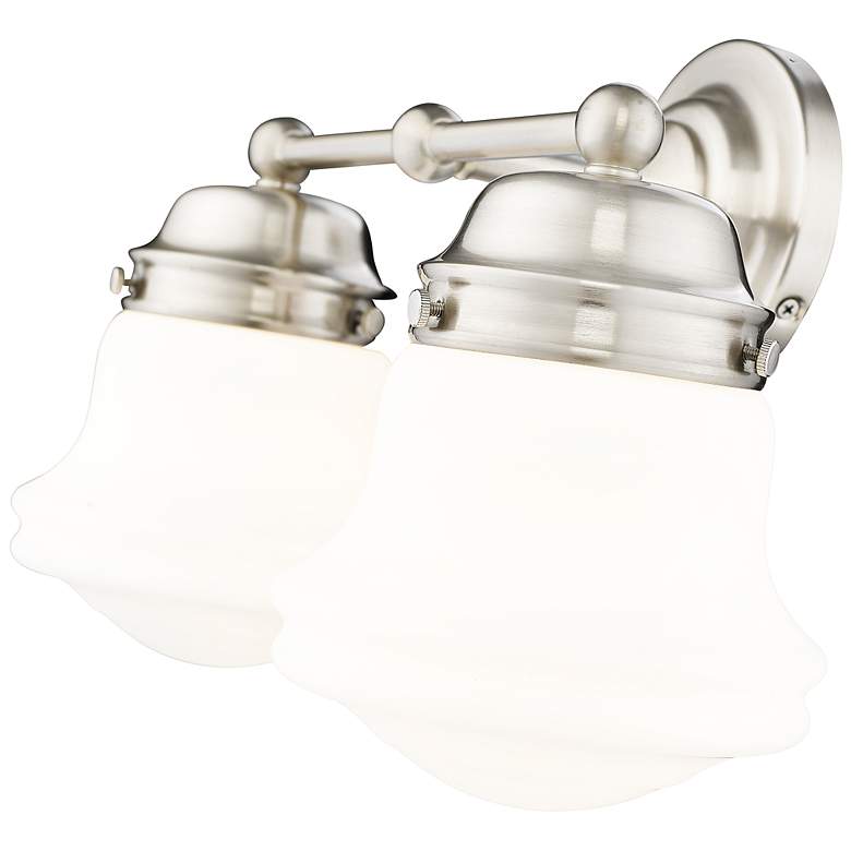 Image 7 Vaughn 9 1/2" High Brushed Nickel 2-Light Wall Sconce more views