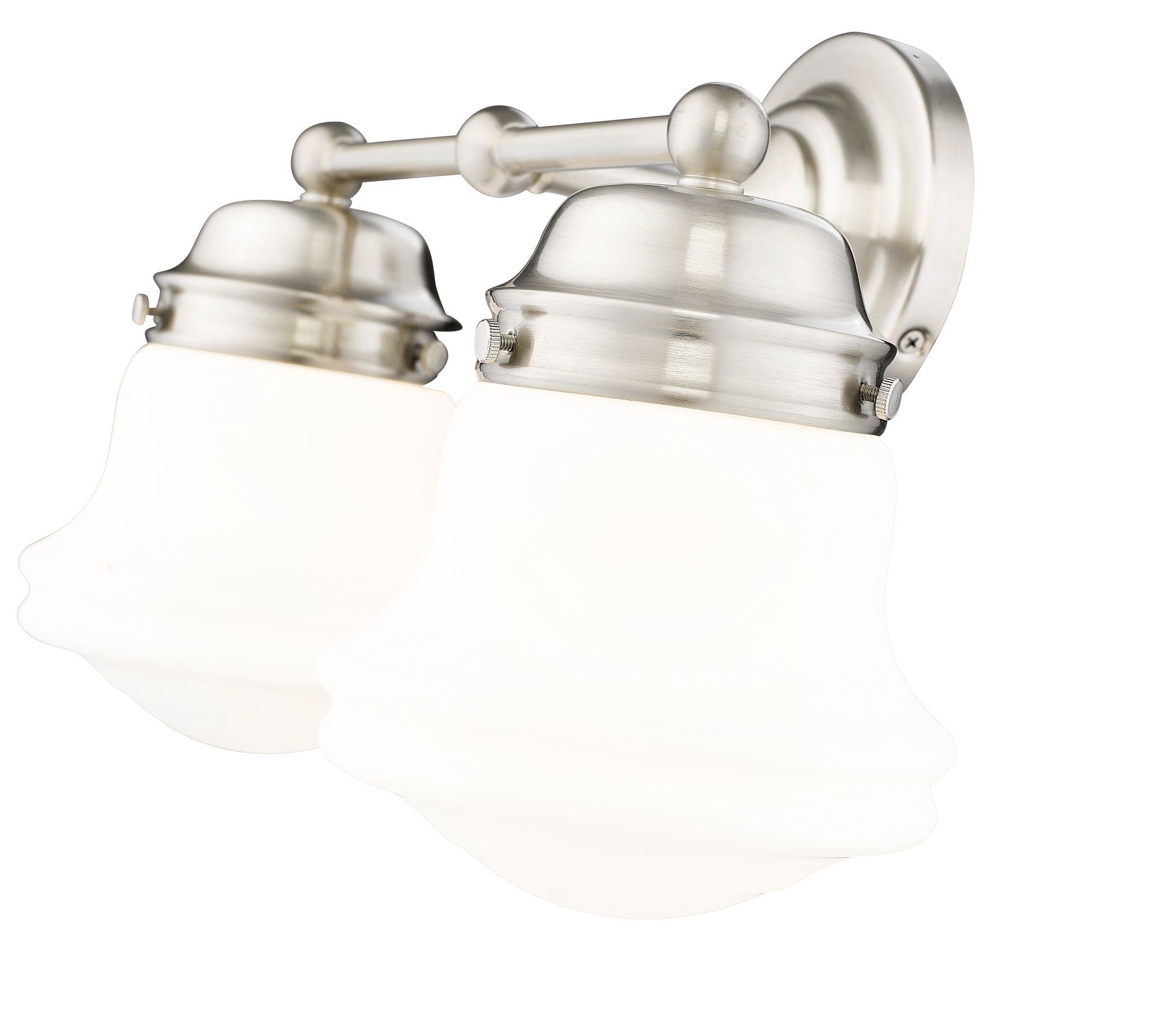 Vaughn 9 1/2" High Brushed Nickel 2-Light Wall Sconce in scene