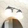 1_Vaughn 9 1/2" High Chrome and Opal Glass 2-Light Wall Sconce