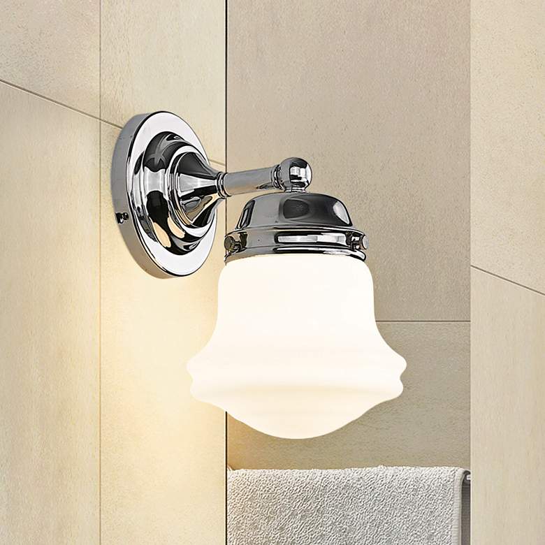 Image 1 Vaughn 9 1/2" High Chrome Wall Sconce