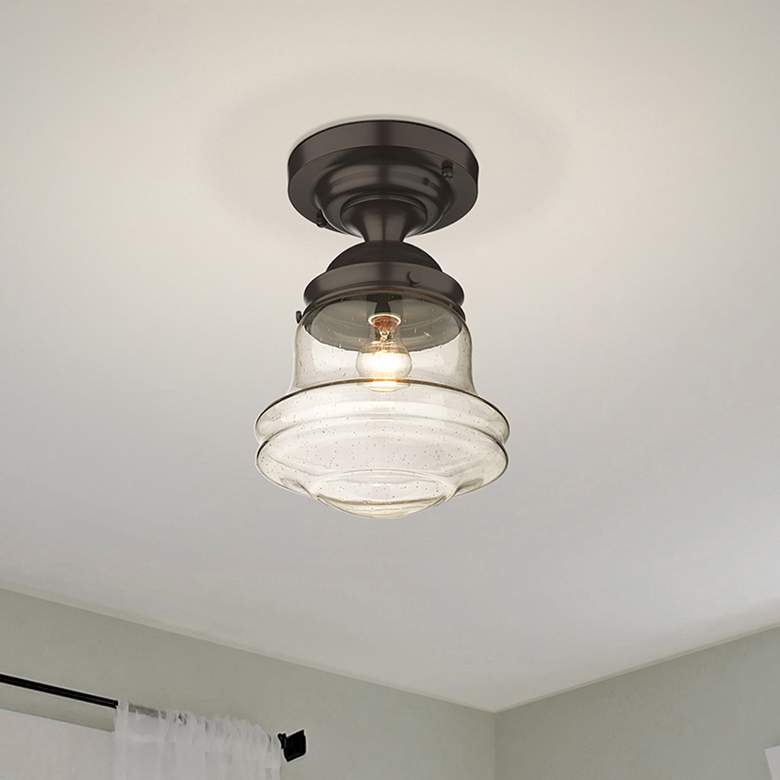 Image 1 Vaughn by Z-Lite Bronze 1 Light Flush Mount