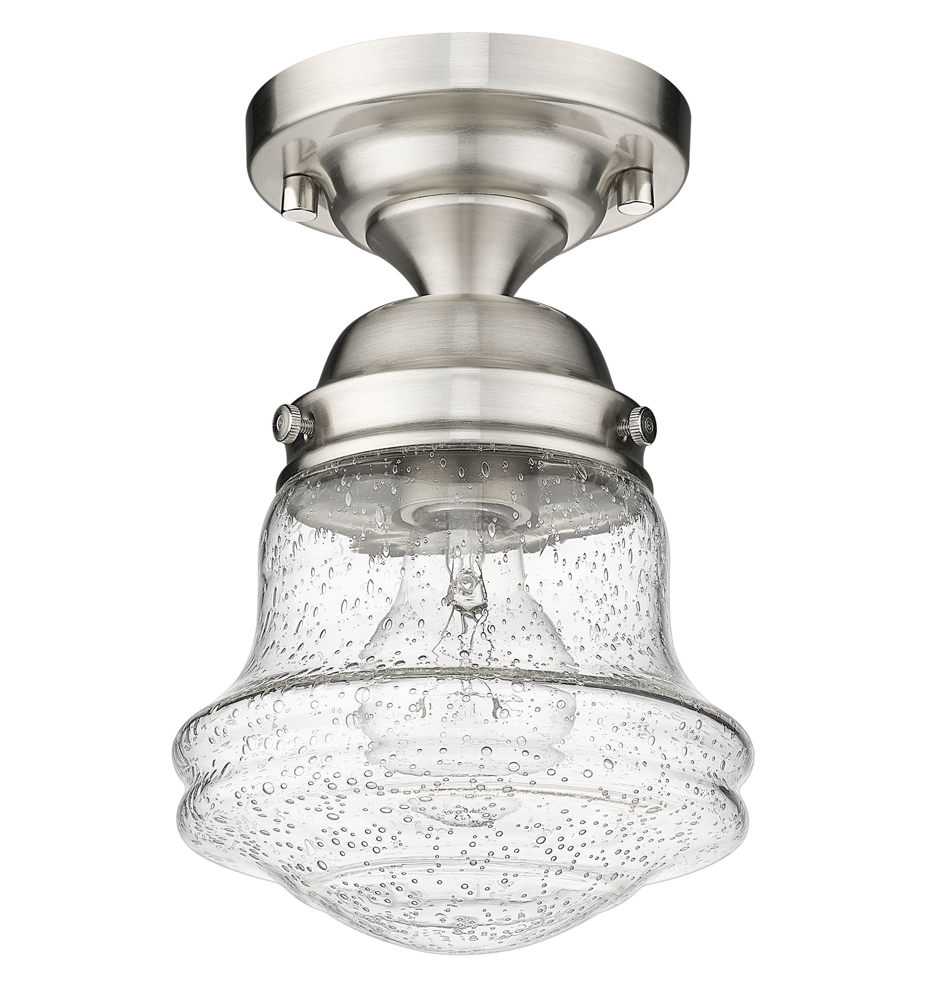 Vaughn by Z-Lite Brushed Nickel 1 Light Flush Mount