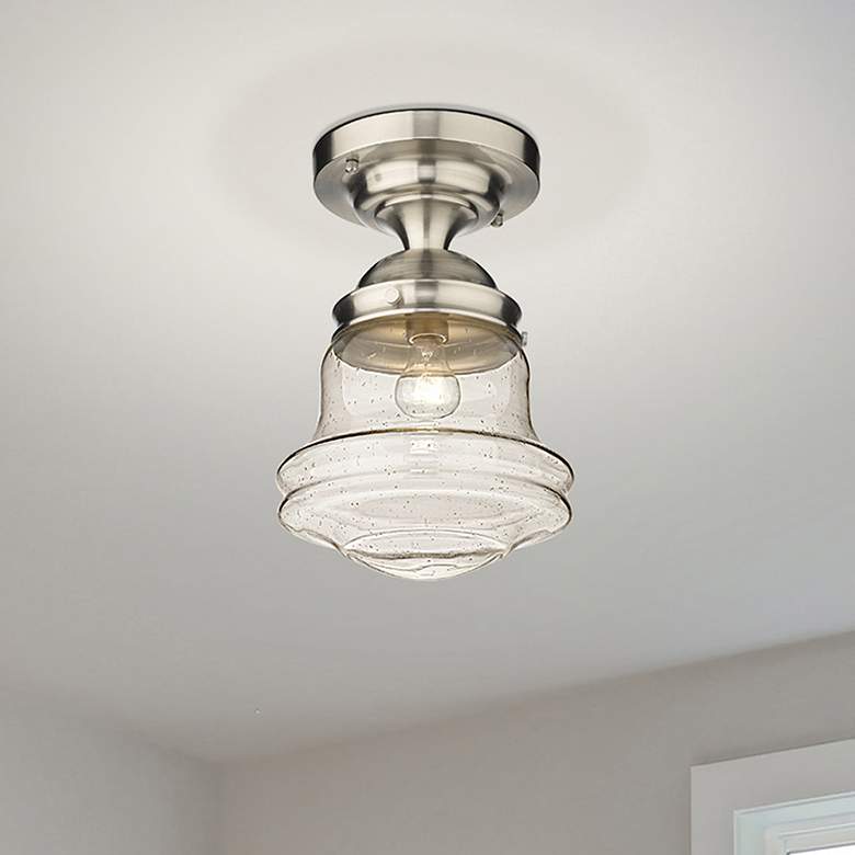Image 1 Vaughn by Z-Lite Brushed Nickel 1 Light Flush Mount