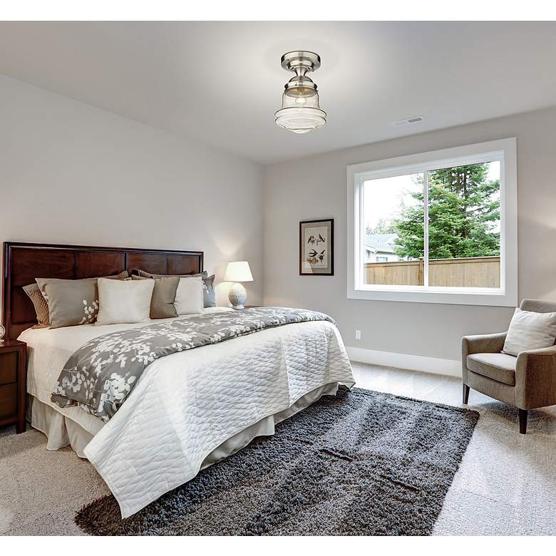Image 3 Vaughn by Z-Lite Brushed Nickel 1 Light Flush Mount more views