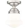 1_Vaughn by Z-Lite Brushed Nickel 1 Light Flush Mount