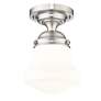 4_Vaughn by Z-Lite Brushed Nickel 1 Light Flush Mount more views