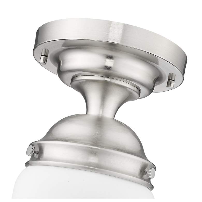 Image 6 Vaughn by Z-Lite Brushed Nickel 1 Light Flush Mount more views