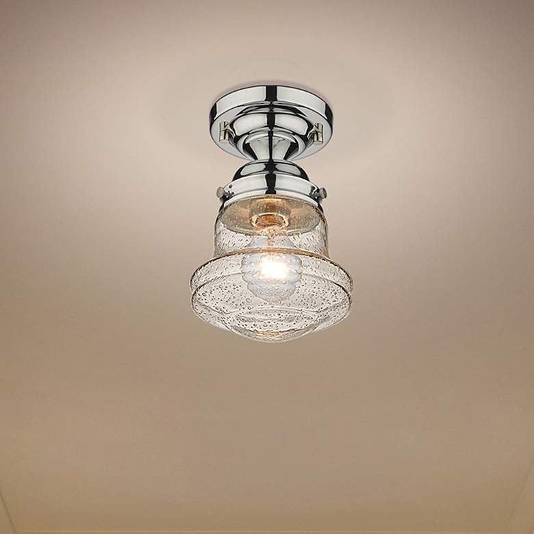 Image 1 Vaughn by Z-Lite Chrome 1 Light Flush Mount
