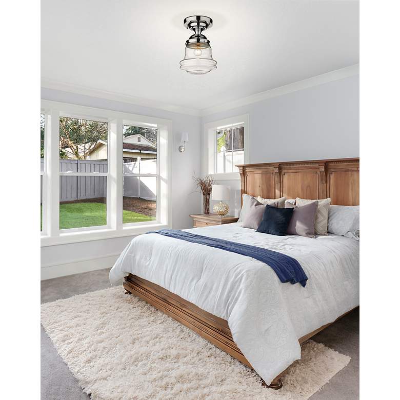 Image 4 Vaughn by Z-Lite Chrome 1 Light Flush Mount more views