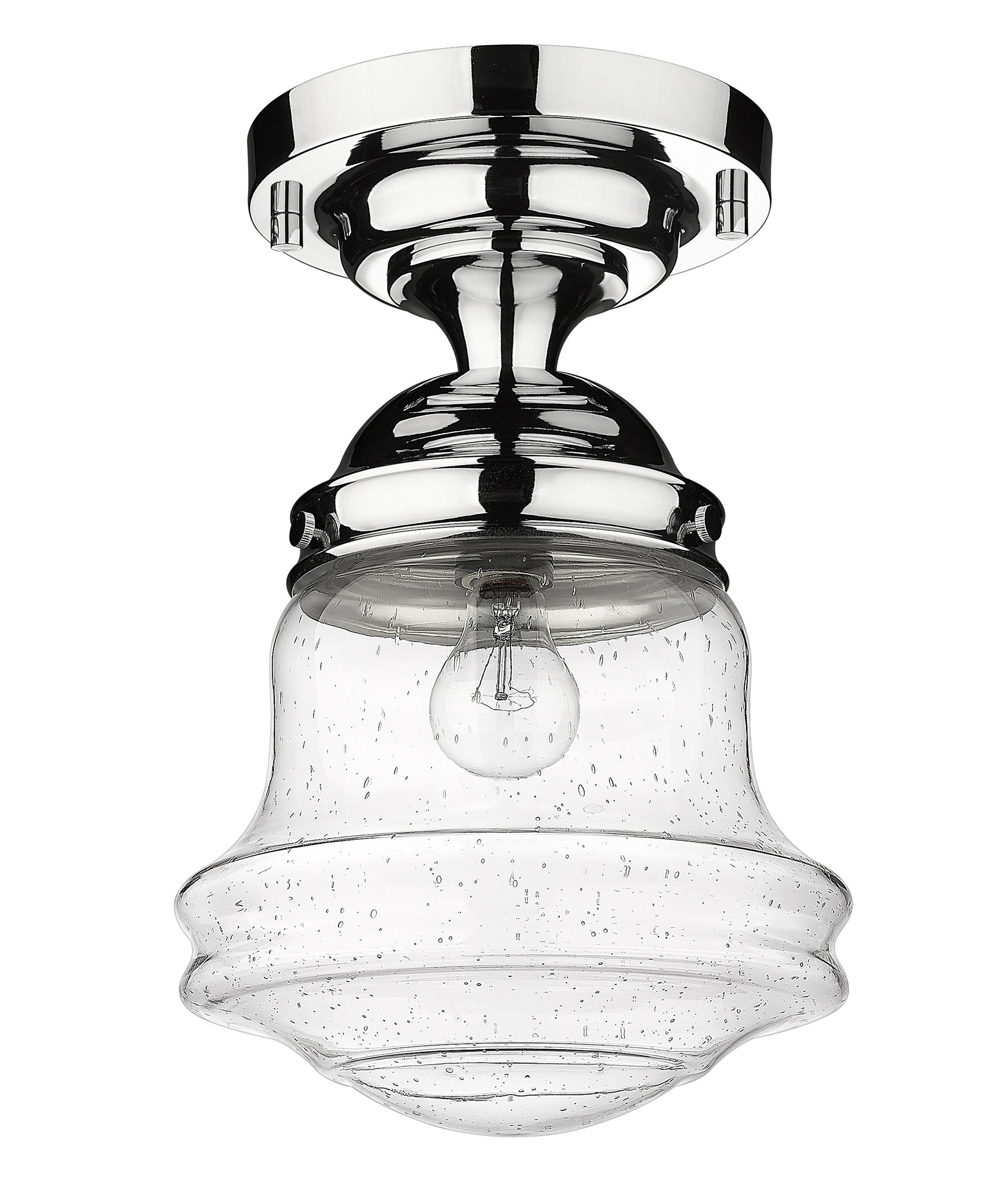 Vaughn by Z-Lite Chrome 1 Light Flush Mount