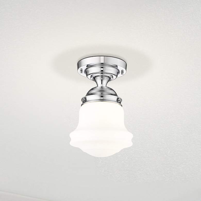 Image 1 Vaughn by Z-Lite Chrome 1 Light Flush Mount