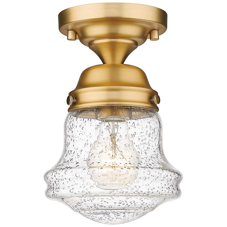 Image 2 Vaughn by Z-Lite Heritage Brass 1 Light Flush Mount