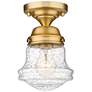 2_Vaughn by Z-Lite Heritage Brass 1 Light Flush Mount