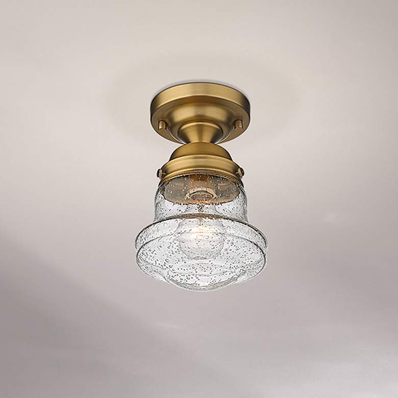 Image 1 Vaughn by Z-Lite Heritage Brass 1 Light Flush Mount