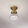1_Vaughn by Z-Lite Heritage Brass 1 Light Flush Mount