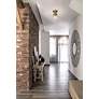 3_Vaughn by Z-Lite Heritage Brass 1 Light Flush Mount more views