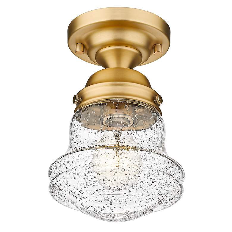 Image 6 Vaughn by Z-Lite Heritage Brass 1 Light Flush Mount more views