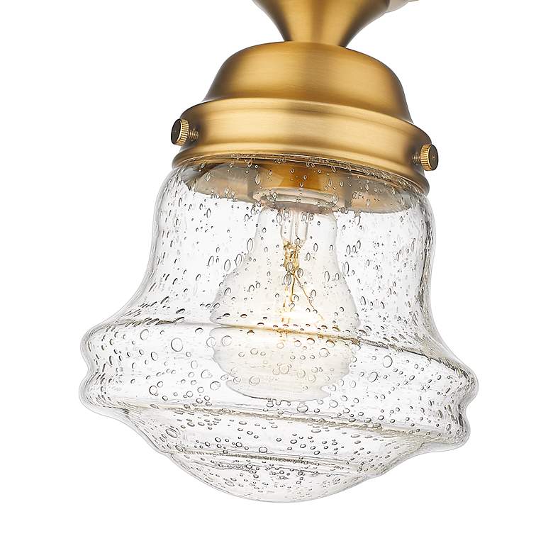 Image 7 Vaughn by Z-Lite Heritage Brass 1 Light Flush Mount more views