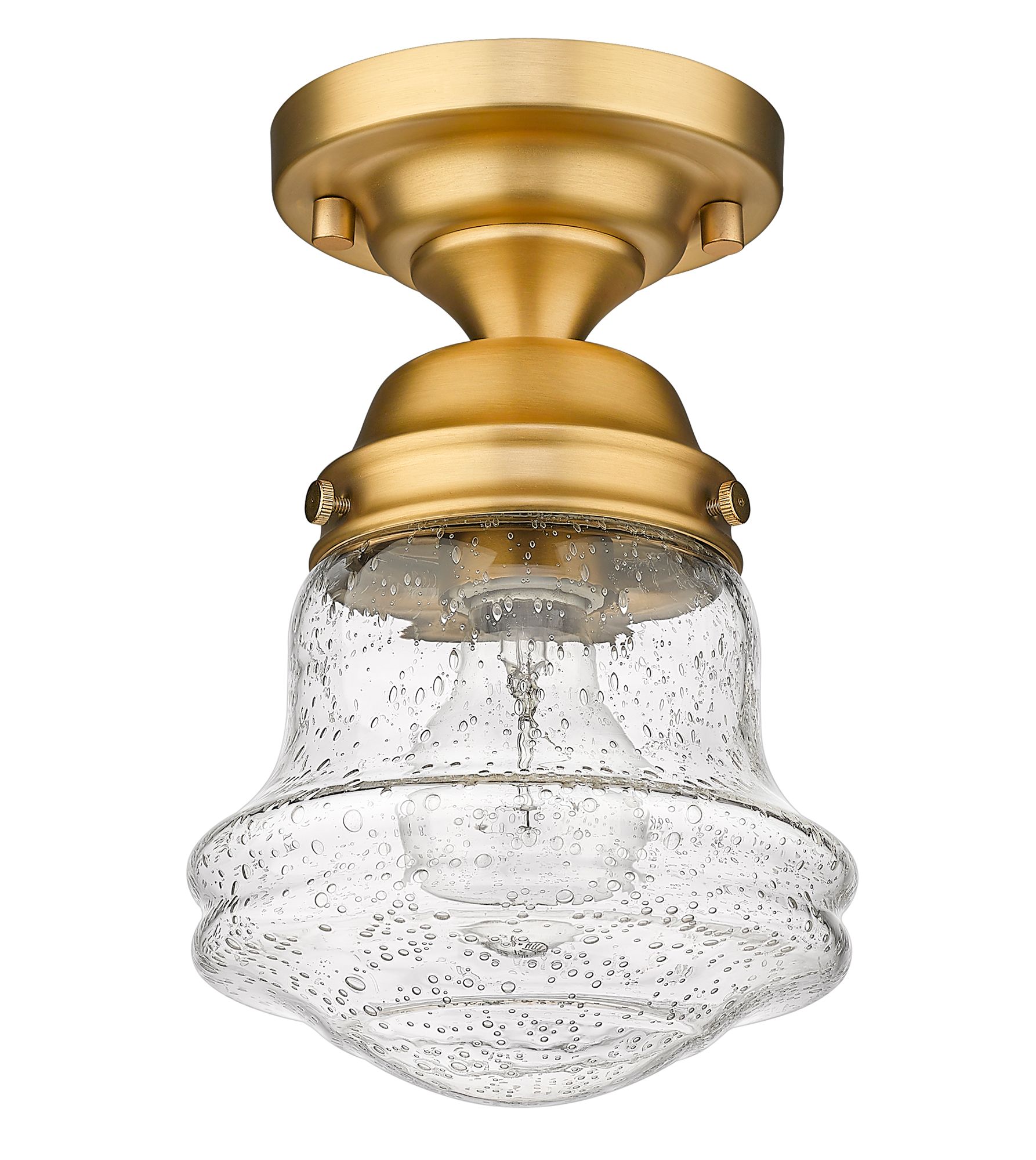 Vaughn by Z-Lite Heritage Brass 1 Light Flush Mount