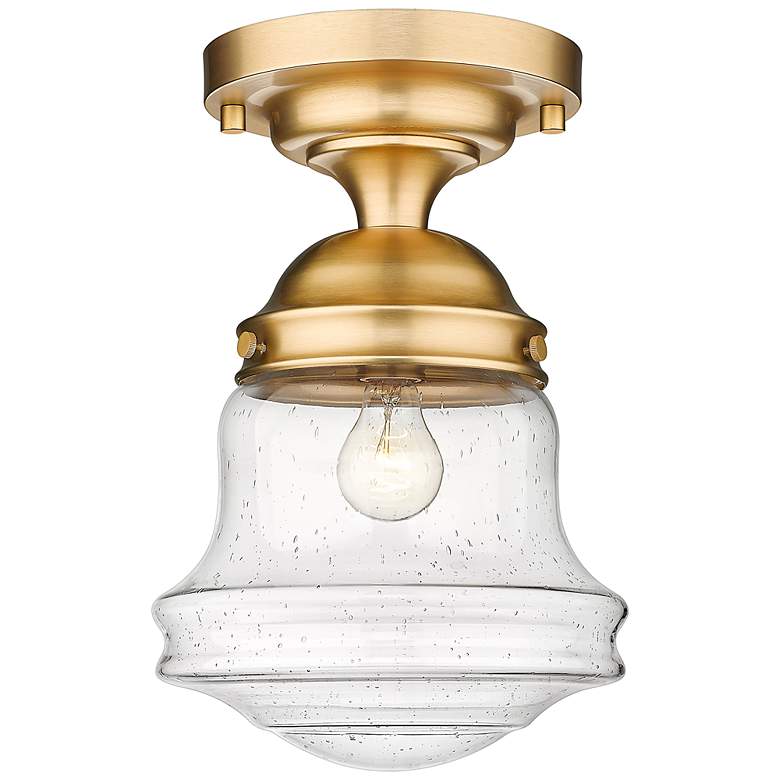 Image 2 Vaughn by Z-Lite Heritage Brass 1 Light Flush Mount
