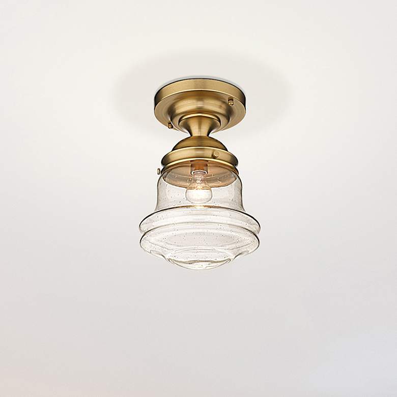 Image 1 Vaughn by Z-Lite Heritage Brass 1 Light Flush Mount