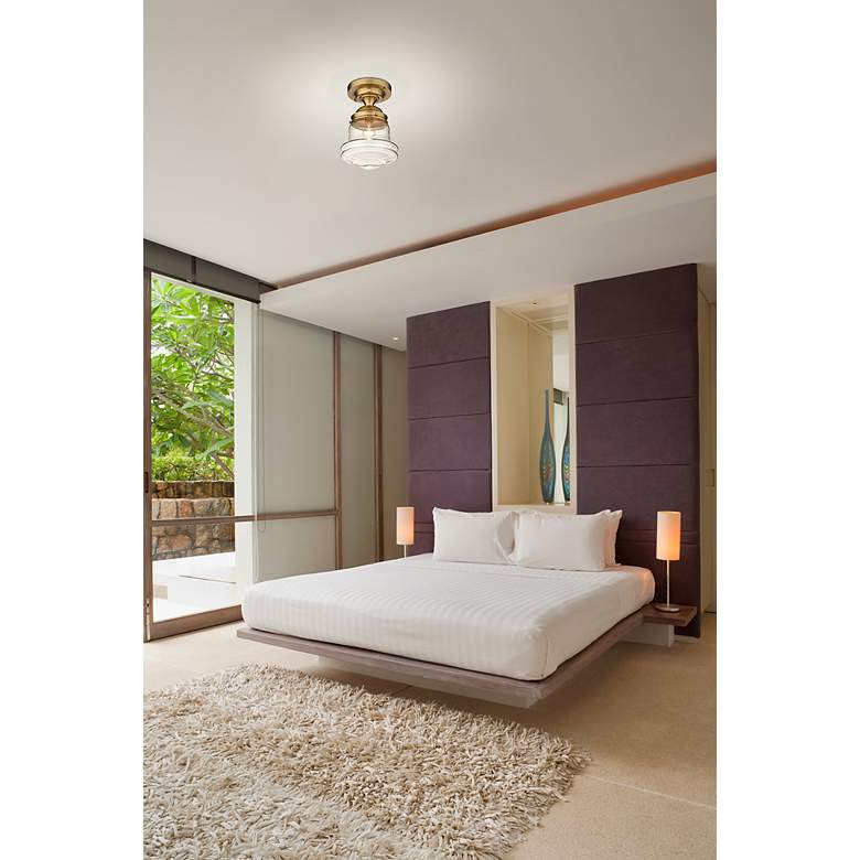 Image 4 Vaughn by Z-Lite Heritage Brass 1 Light Flush Mount more views